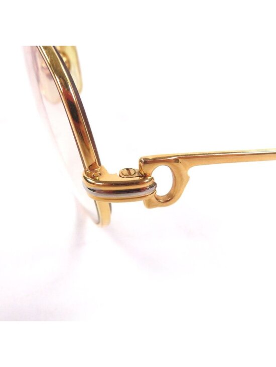 Cartier Vintage Trinity Gradient Lens Sunglasses Gold Bordeaux 58 18 Eyewear main image 6